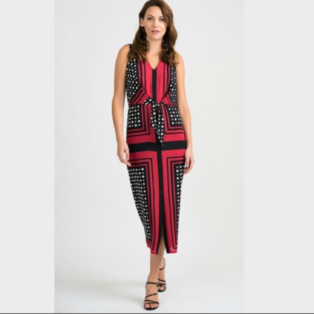 Joseph Ribkoff Polkadot Maxi Dress
